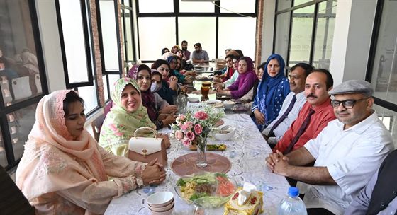 The lunch table at the gathering organised by the Department of Humanities