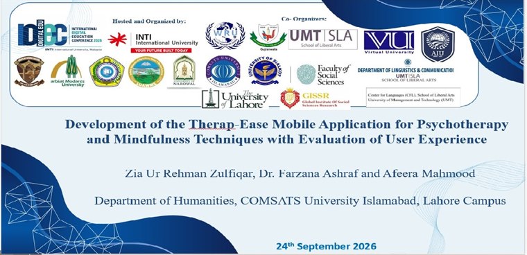 Title slide of the Therap-Ease paper presented at the 2nd International Digital Education Conference 2026