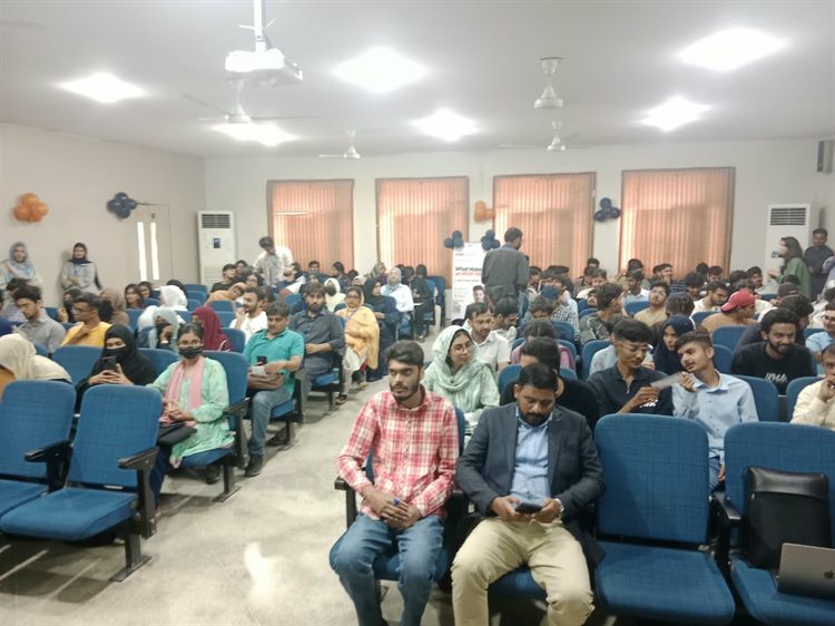 Students seated for the industry session