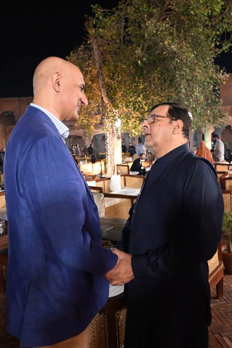 The Director in conversation with a guest during the evening