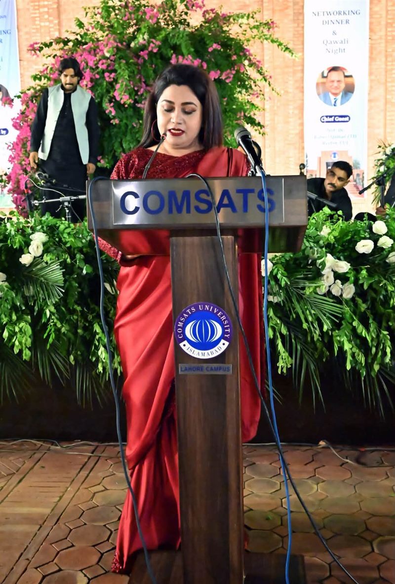 The evening's proceedings being conducted from the rostrum