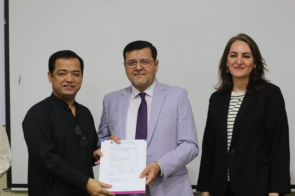 A promotion letter presented to a member of staff