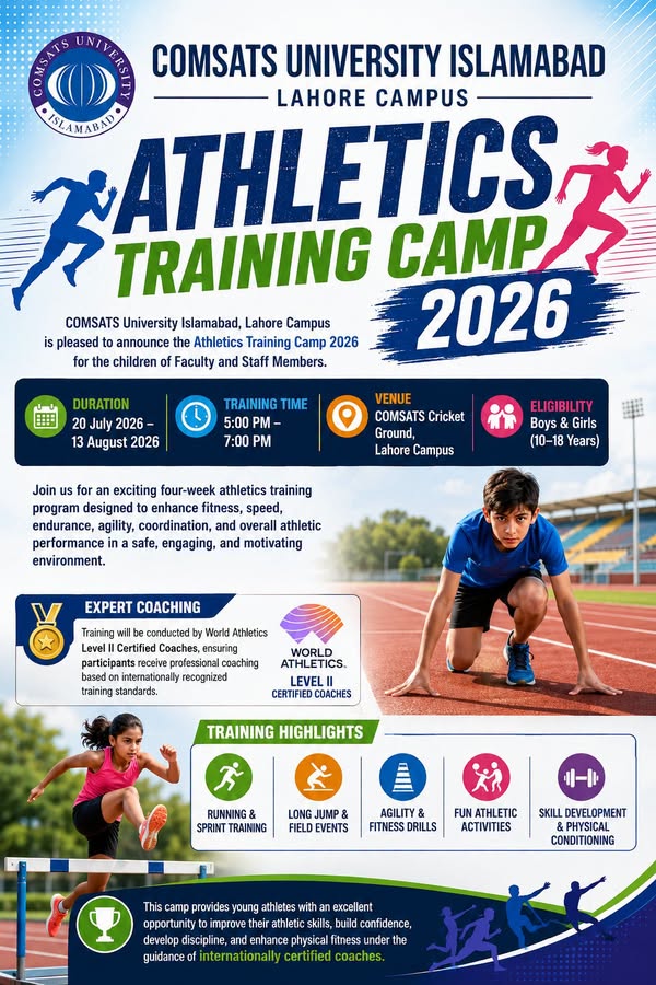 Athletics Training Camp 2026 for the children of Faculty and Staff Members