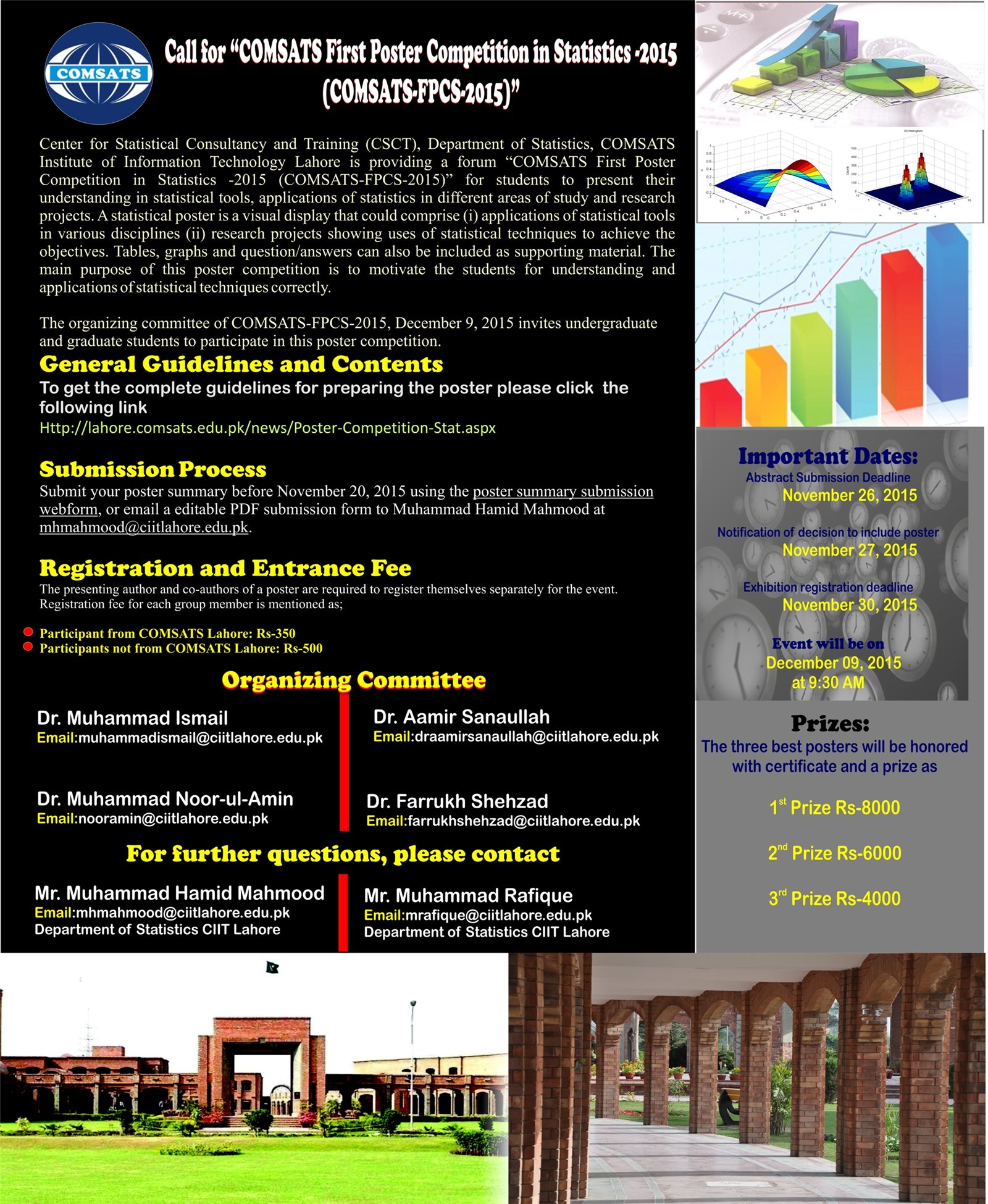 Call for “COMSATS First Poster Competition in Statistics - 2015”