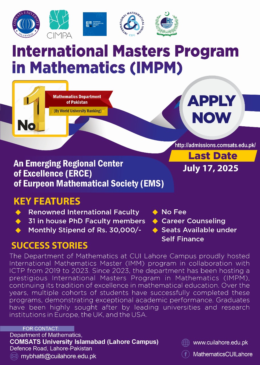 International Master Program in Mathematics (IMPM)
