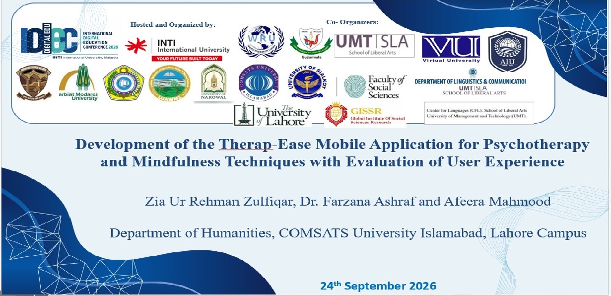 CUI Lahore Research Presented at the 2nd International Digital Education Conference, Malaysia