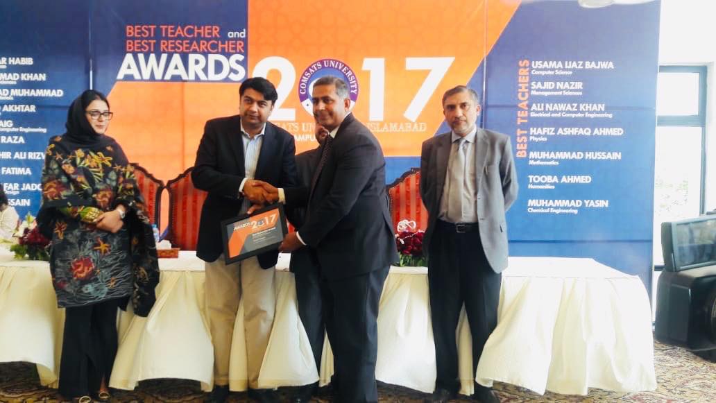 Dr. Murid Hussain Honored as Best Researcher of Chemical Engineering for 2017