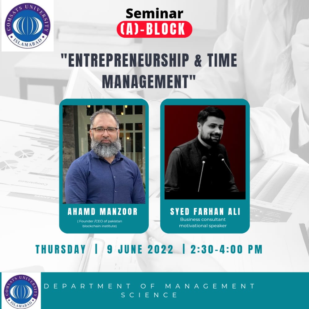 Seminar on Entrepreneurship and Time Management