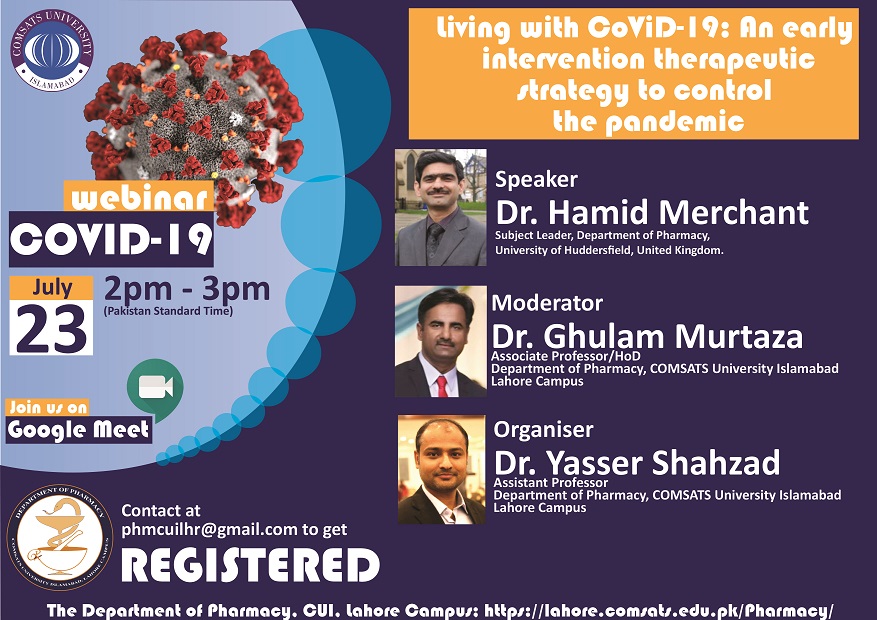 Webinar on Living with COVID-19: An Early Intervention Therapeutic Strategy to Control the Pandemic