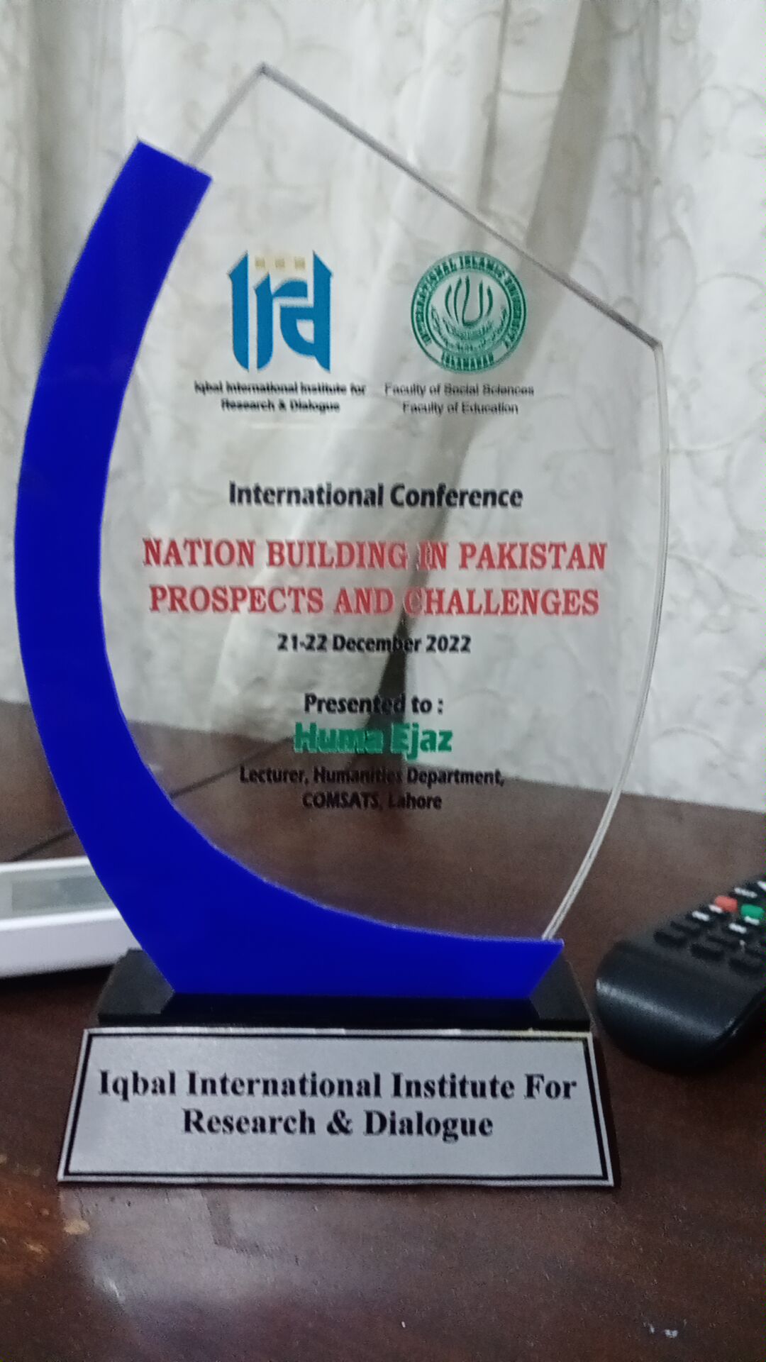 Dr. Musferah Mehfooz and Ms. Huma Ejaz Presented their Paper on Madrassa Education System at IIU Conference
