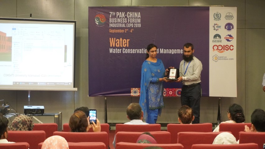 Thematic Session on "Water Conservation and Management" Organised by Department of Chemistry and Department of Chemical Engineering COMSATS University Islamabad, Lahore Campus in PCBF 2019