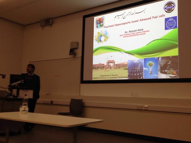 Dr. Rizwan Raza Presented Fuel Cell Research at NanoEnergy-2016, University of Liverpool, UK