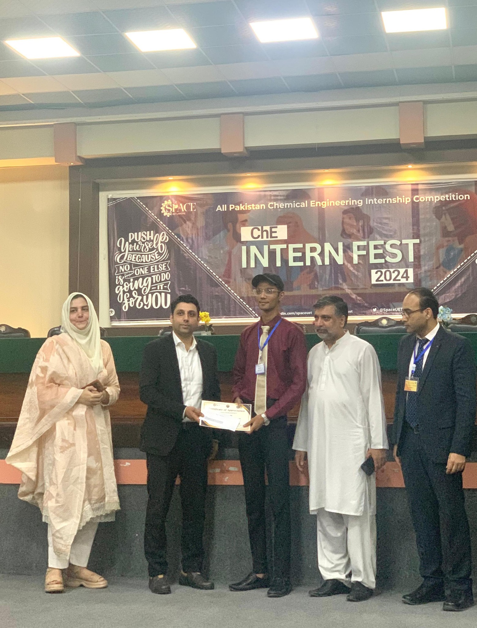 Celebrating Achievement: Muhammad Ahmed Munir Wins 3rd Place in ChE - Intern Fest 2024