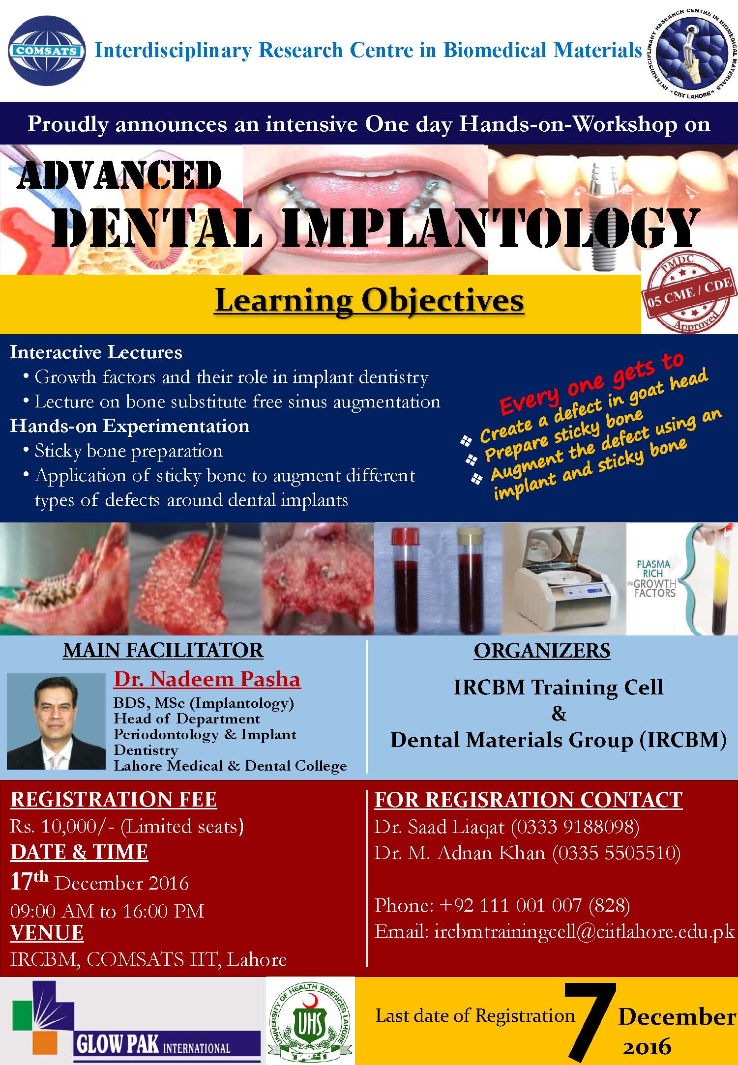 One day Hands-on-Workshop on Advanced Dental Implantology
