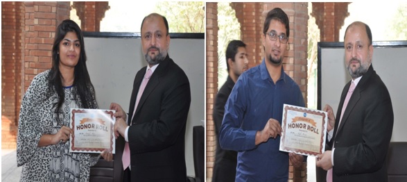 Honor Roll Certificates Distribution Ceremony (December 2015)