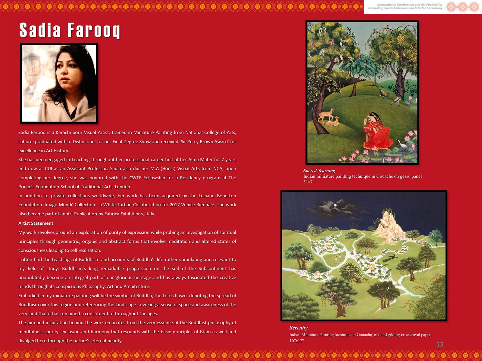 Participation in International Conference and Art Festival "Buddhism in Pakistan: History, Archeology, Art and Architecture" by Sadia Farooq