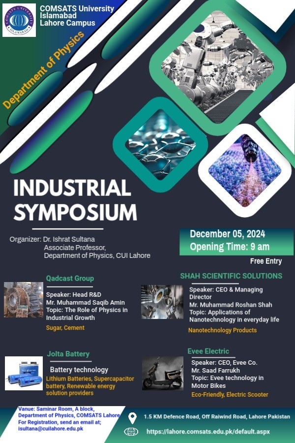 Industrial Symposium on the Role of Physics in Industry