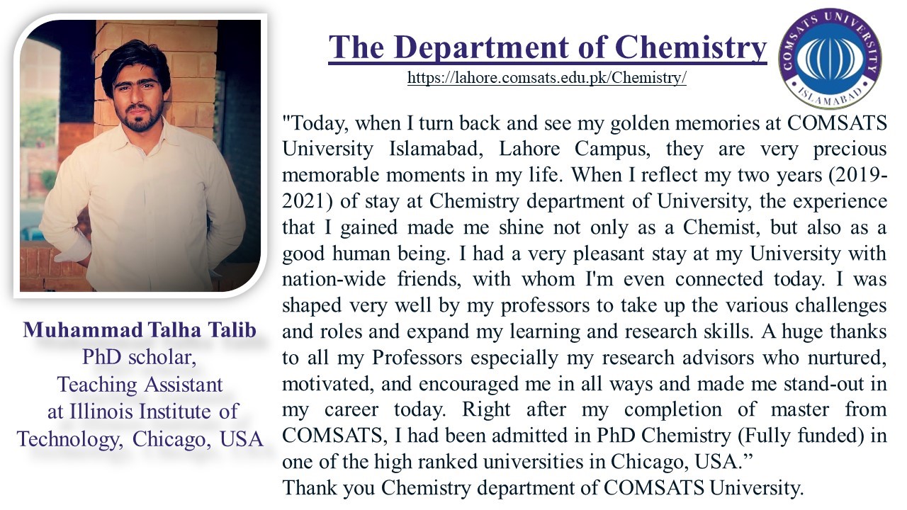 Our Alumni-Our Pride: A Success Story - Talha Talib
