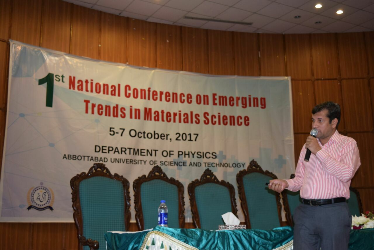 Dr. M. Ashfaq Ahmad Delivered an Invited Talk at the 1st National Conference on Modern Trends in Materials Science