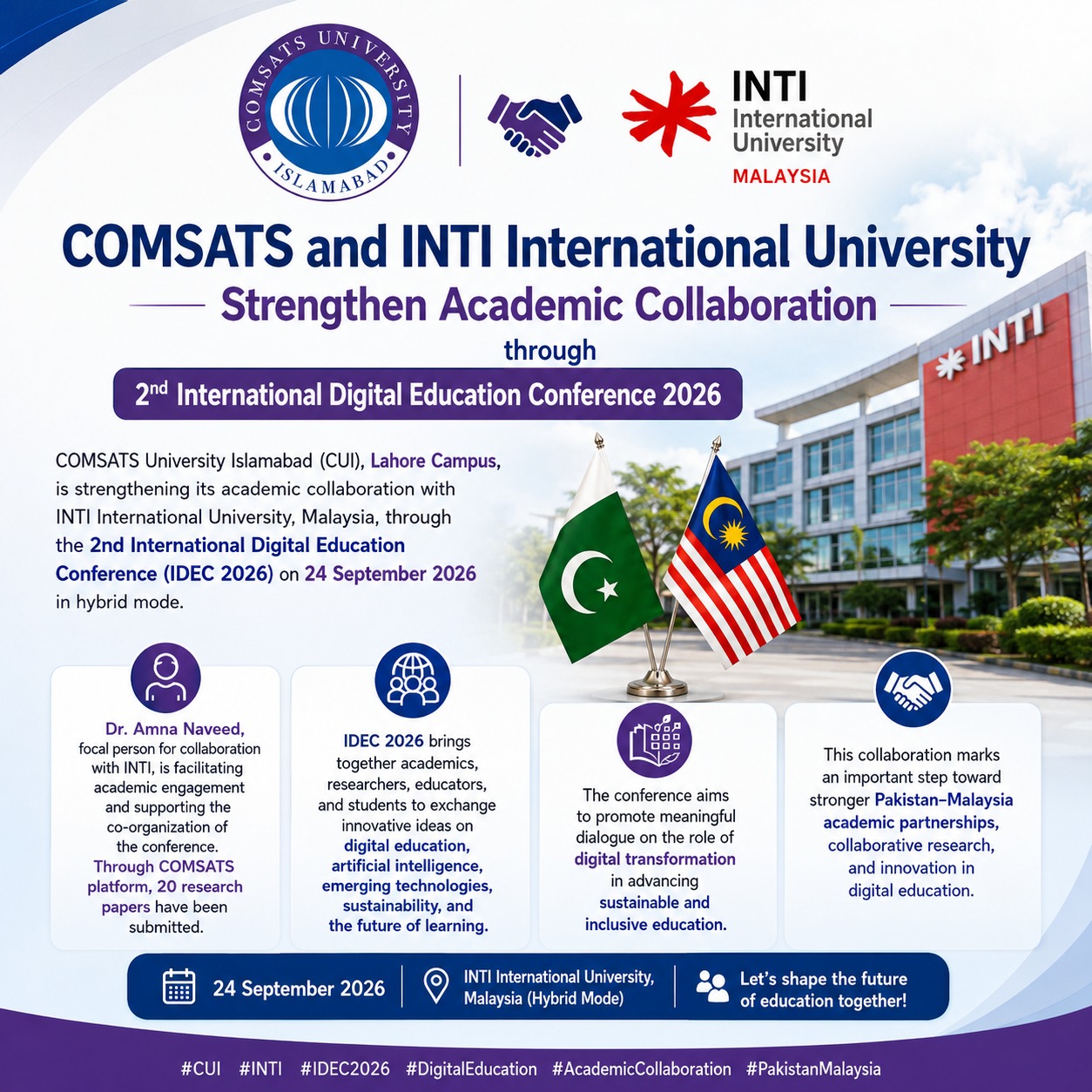 COMSATS and INTI International University strengthen academic collaboration through IDEC 2026