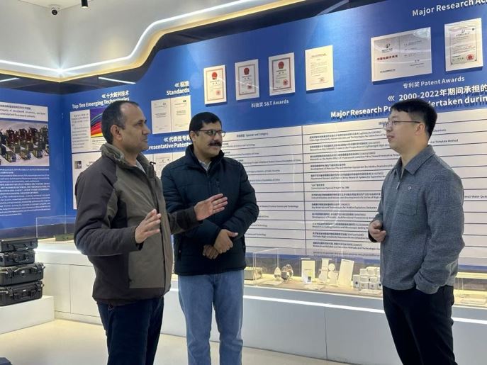 Reviewing the research showcase at Shaanxi Normal University