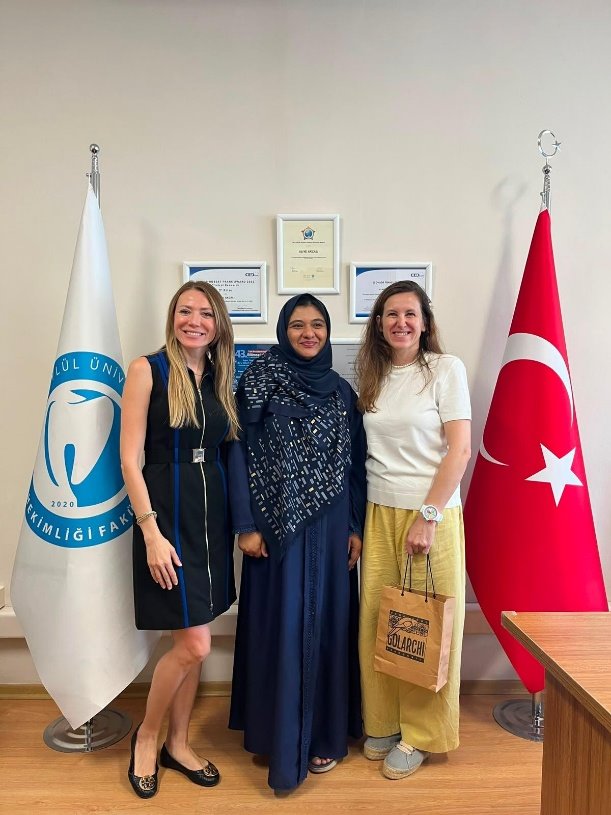 Dr. Sobia Tabassum with hosts at the Faculty of Dentistry, Dokuz Eylul University