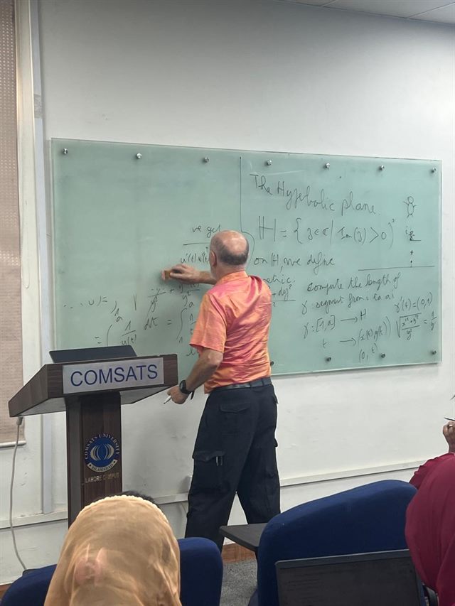 Prof. Pierre Arnoux at the whiteboard